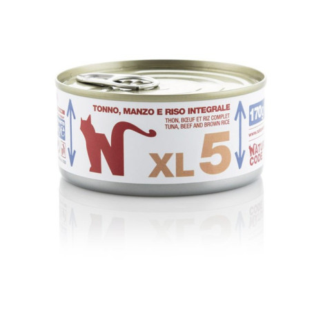 Natural Code XL 5 Gatto Tonno Manzo E Riso Integrale 170 Gr