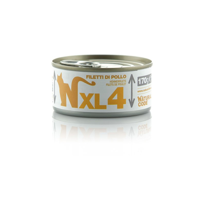 Natural Code XL 4 Gatto Filetti Di Pollo 170 Gr