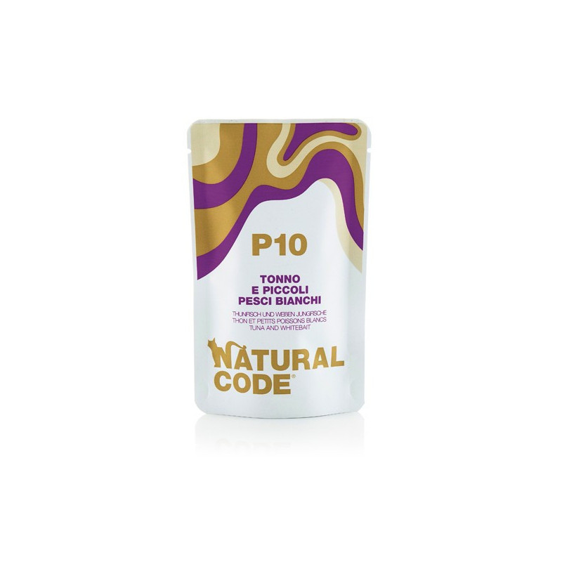 Natural Code P10 Gatto Tonno E Piccoli Pesci Bianchi 70 Gr