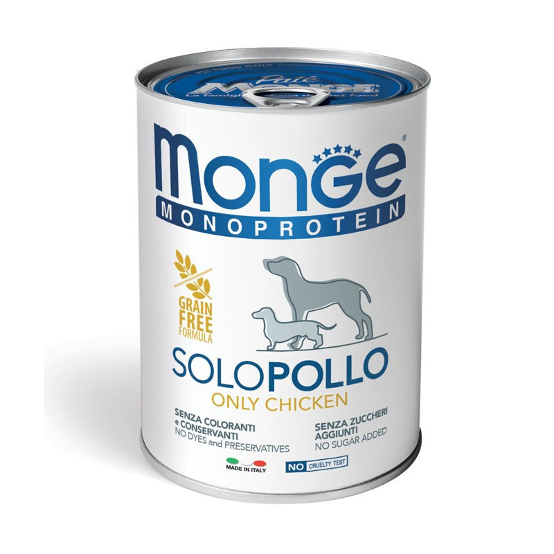 Monge Monoproteico Patè Solo Pollo 400 Gr