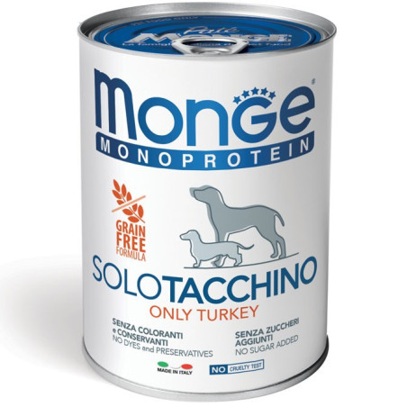 Monge Monoproteico Patè Solo Tacchino 400 Gr