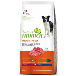 Natural Trainer - Cane Adult Medium con Manzo e Riso da 12 Kg