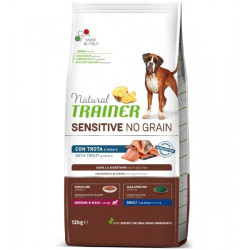 Natural Trainer - Sensitive No Grain Adult Medium/Maxi con Trota e Patate da 12 Kg