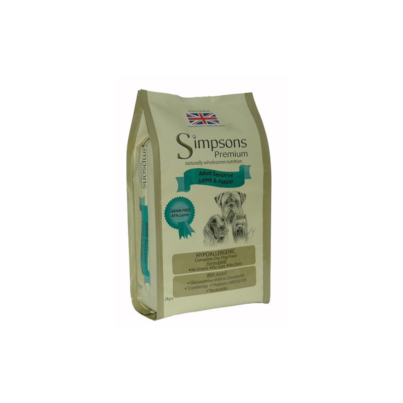 Simpsons Premium Adult Sensitive Agnello e Patate da 12 Kg