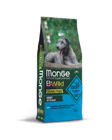 Monge BWild Grain Free con Acciughe Adult all breeds 12 KG