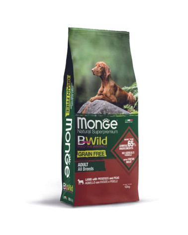 Monge Bwild Dog Adult Grain Free Agnello 12 KG