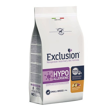 Exclusion Hypoallergenic Crocchette Anatra e Patate per Cani Adulti Taglia Piccola 2kg