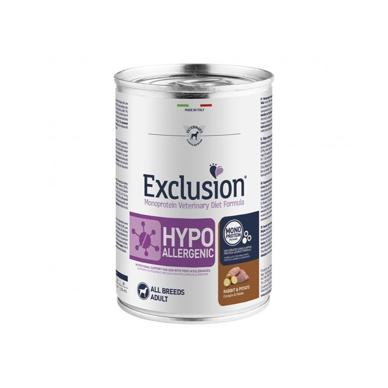 Exclusion Diet Hypoallergenic Cane Adulto Coniglio e Patate  400g