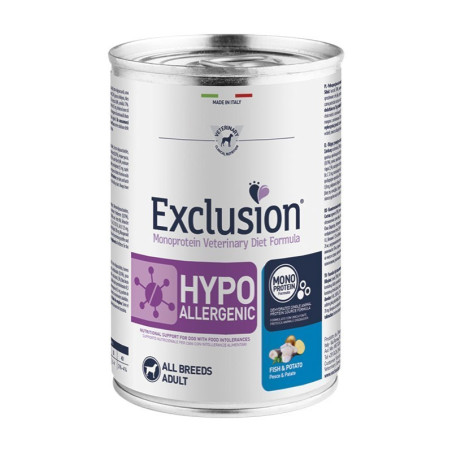 Exclusion Diet Hypoallergenic Cane Adulto Pesce e Patate  400g