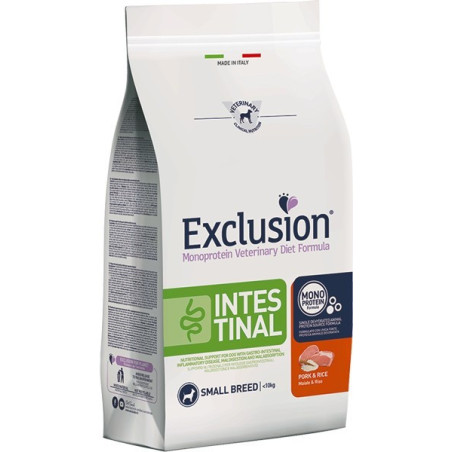 Exclusion Diet Intestinal Crocchette Maiale e Riso per Cane Adulto Taglia Piccola 800g