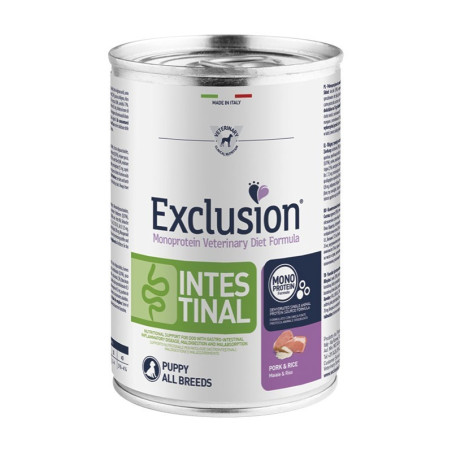 Exclusion Dog Diet Intestinal Puppy Maiale e Riso 200g (per tutti i cuccioli)