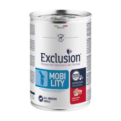 Exclusion Dog Diet Mobility Maiale e Riso per Cani Adulti lattina 400g