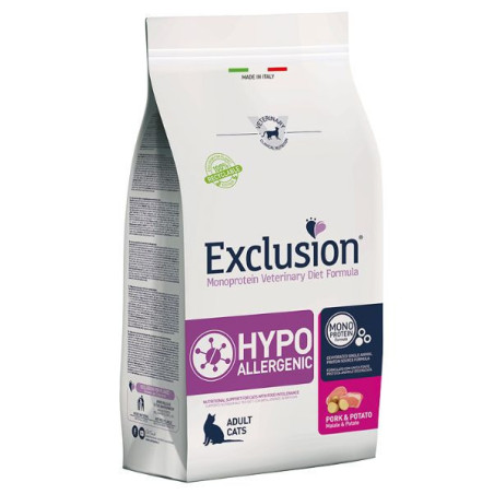 Exclusion Diet Cat Hypoallergenic Crocchette per Gatti Maiale e Patate 2kg