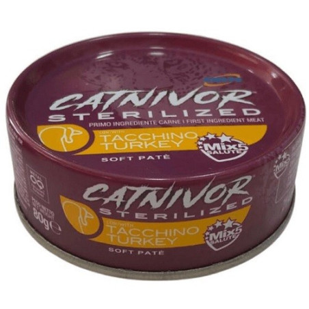 DRN Catnivor Sterilized Cibo Umido Tacchino per Gatti 80g