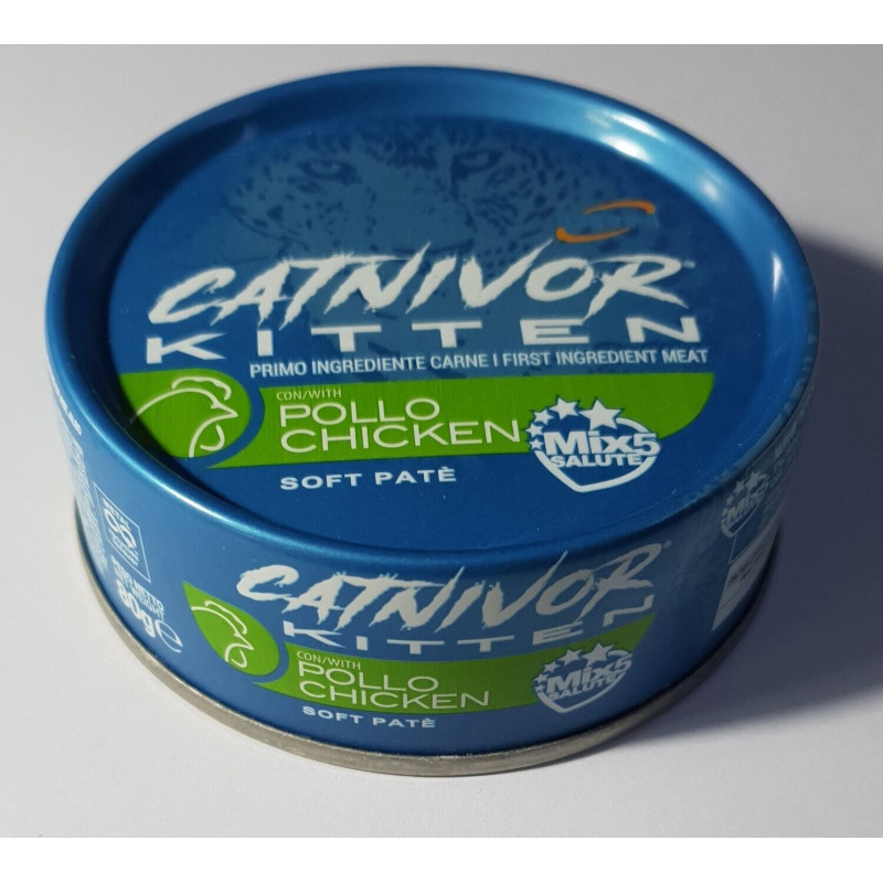 DRN Catnivor Kitten Pollo 80 gr Alimento Umido per Gatti