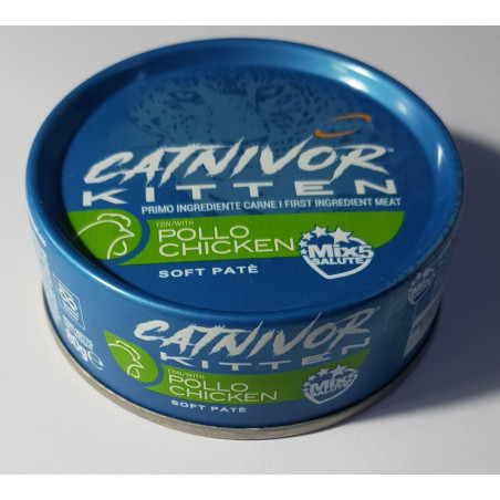 DRN Catnivor Kitten Pollo 80 gr Alimento Umido per Gatti