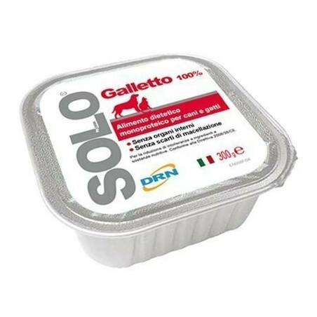 DRN Cani&Gatti SOLO Galletto 300g Alimento Umido