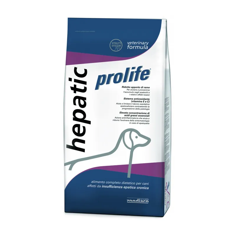 Prolife Veterinary Hepatic Cibo Secco Per Cani Sacco 10kg