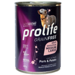 Prolife - Grain Free Adult Medium/Large Sensitive Maiale & Patate 800gr