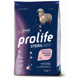 Prolife Cane Sterilised Sensitive Adult Pork & Rice - Medium/Large 12kg