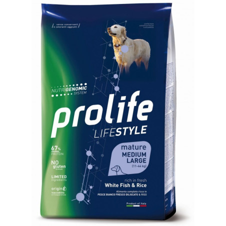 Prolife Cane Life Style Mature Pesce bianco & Riso - Medium/Large 2,5 kg