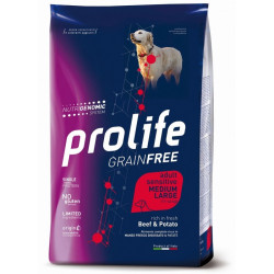 Prolife Cane Grain Free Adult Sensitive Manzo & Patate - Medium/Large 2,5 kg