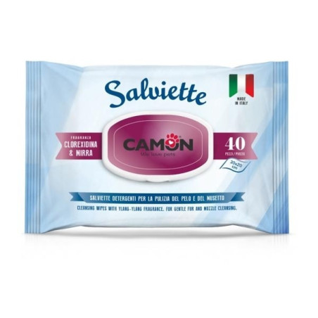 Salviette Detergenti Camon Mirra e Clorexidina 40 pz.