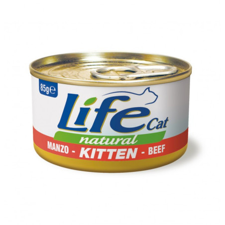 Life Cat Natural Kitten Manzo da 85 gr in lattina