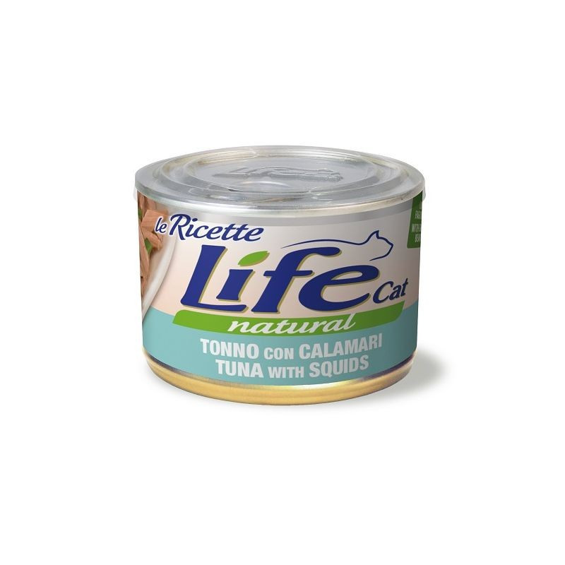 Life Cat Natural Le Ricette Tonno e Calamari 150g