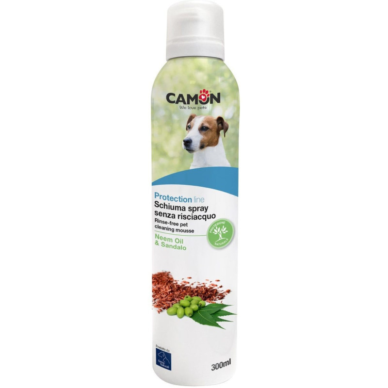 Camon Schiuma Spray Senza Risciacquo Neem Sandalo Cane/Gatto 300ml