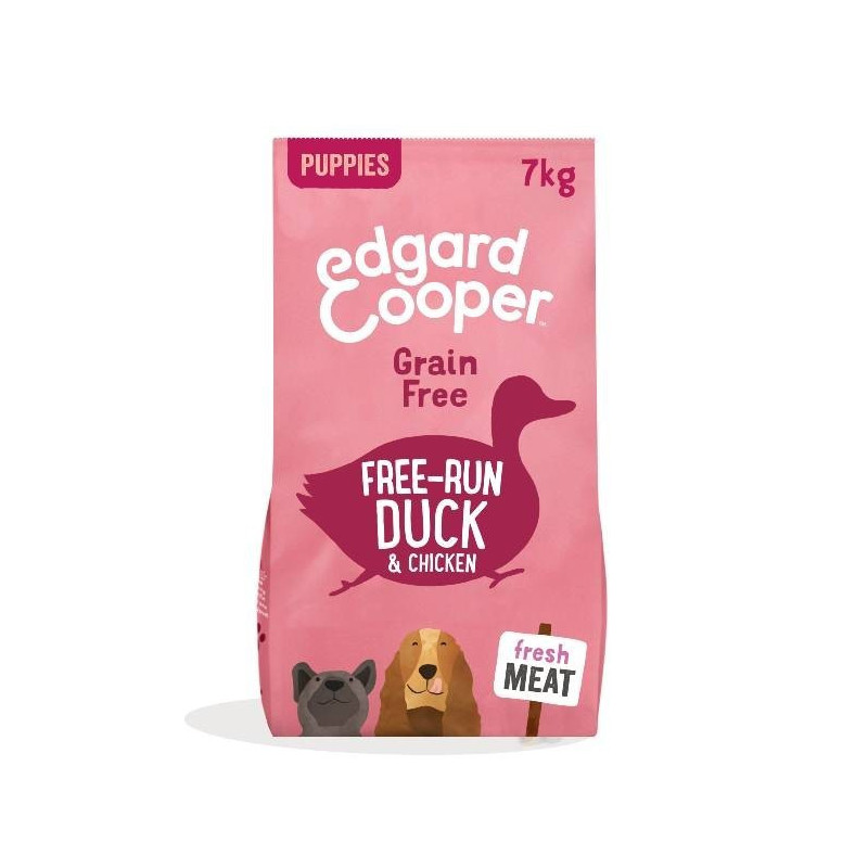 Edgard & Cooper Puppy Carne Fresca Di Anatra E Pollo Allevati A Terra Senza Cereali 7 Kg