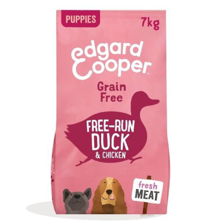 Edgard & Cooper Puppy Carne Fresca Di Anatra E Pollo Allevati A Terra Senza Cereali 7 Kg